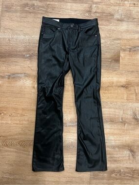 GAP Black Leather Baby Bootcut Pants